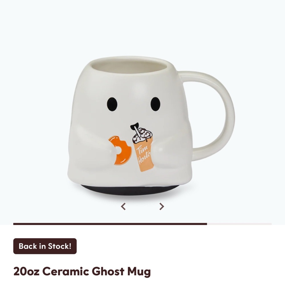 Tim Hortons Halloween colour changing Ghost Mug